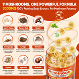 EnvyCure Mushroom Gummies side view with serving suggestion