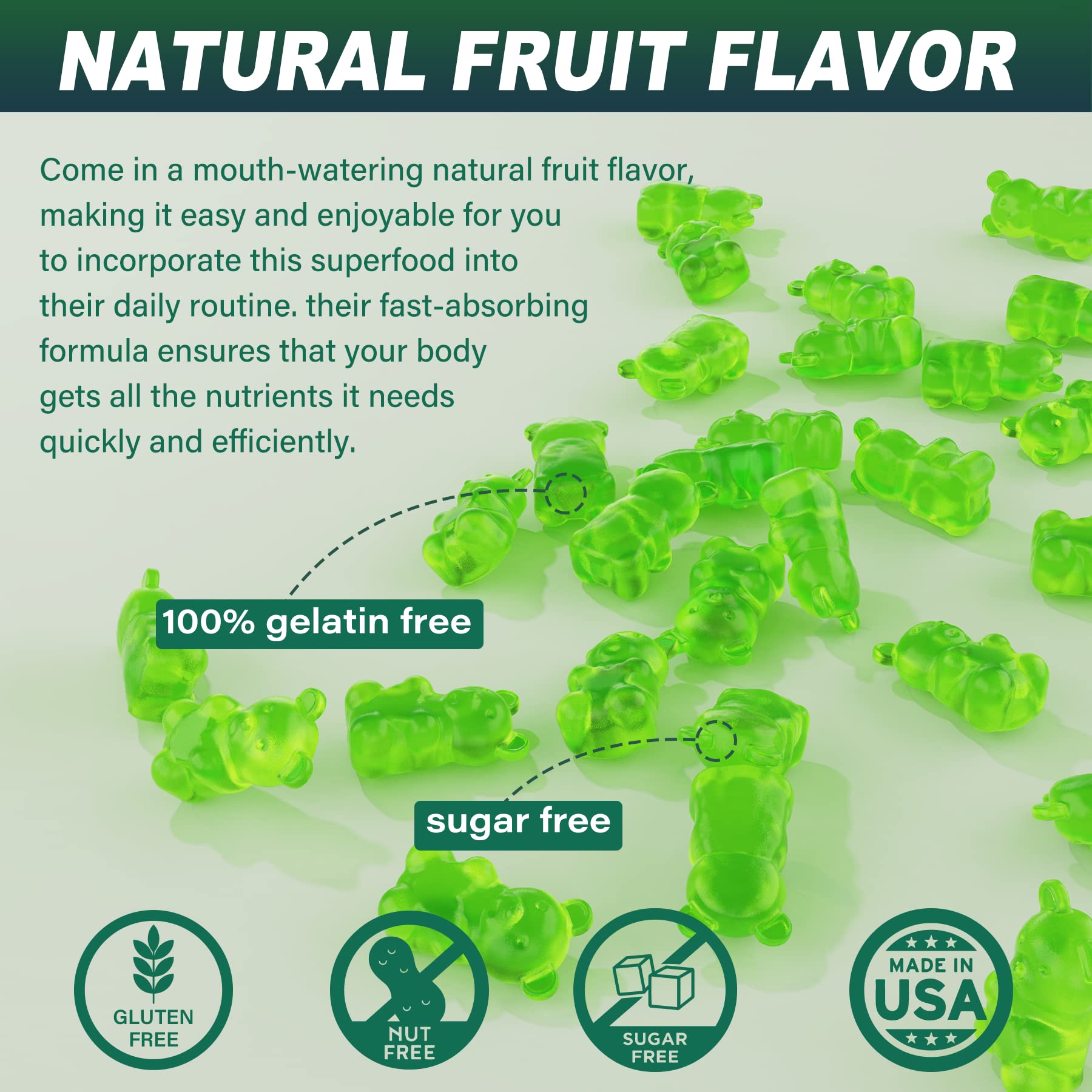 EnvyCure Sea Moss Gummies nutritional information on packaging