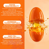 EnvyCure Turmeric Curcumin Softgels 2000mg displayed with turmeric root