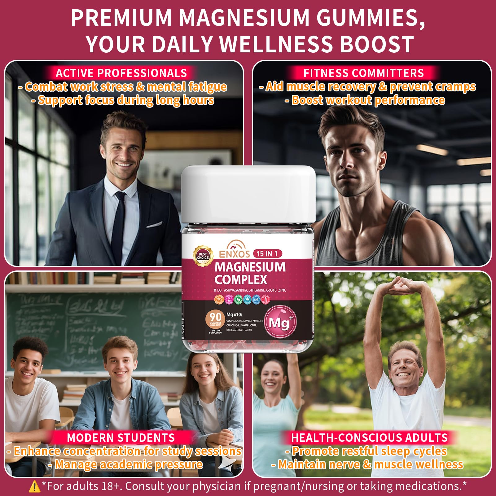 ENXOS Magnesium Glycinate Gummies nutritional information