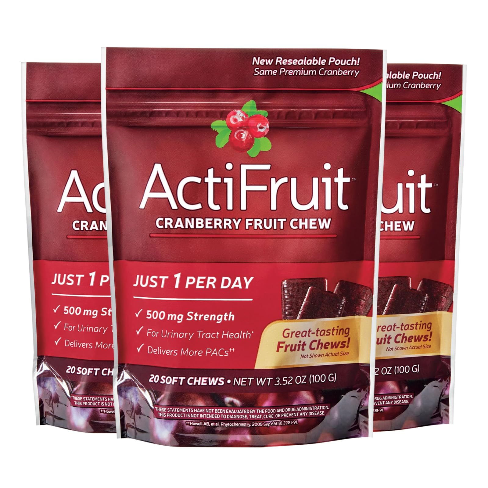 Enzymatic Therapy Cran-Max Whole Fruit Chews packaging front view
