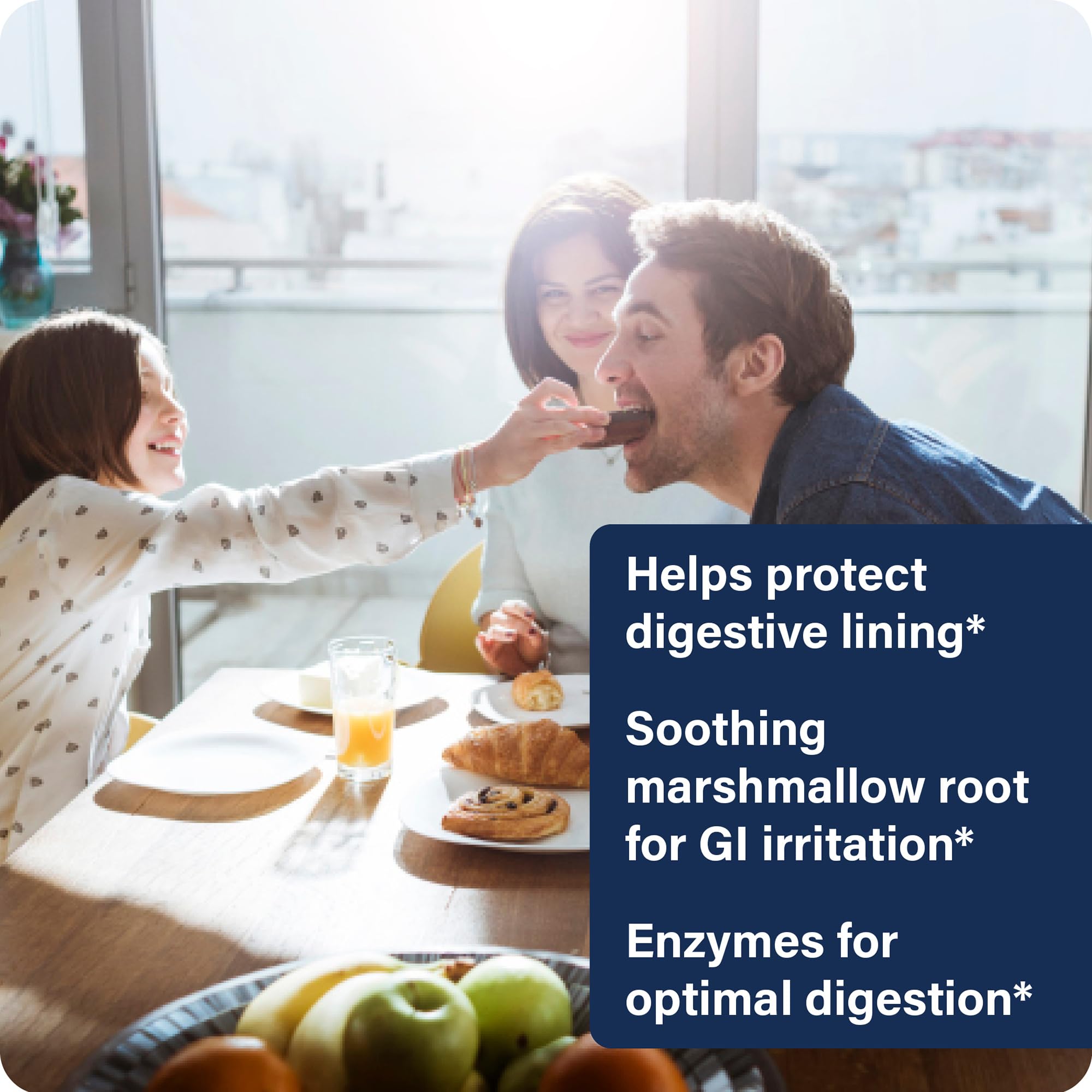 Enzyme Science Acid Calm supplement with a glass of water