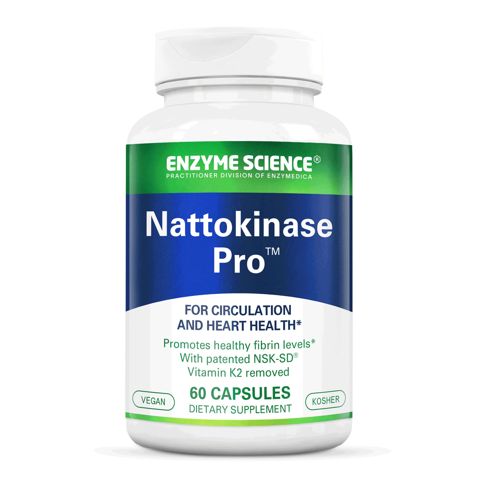 Enzyme Science Nattokinase Pro 60 Capsules front view