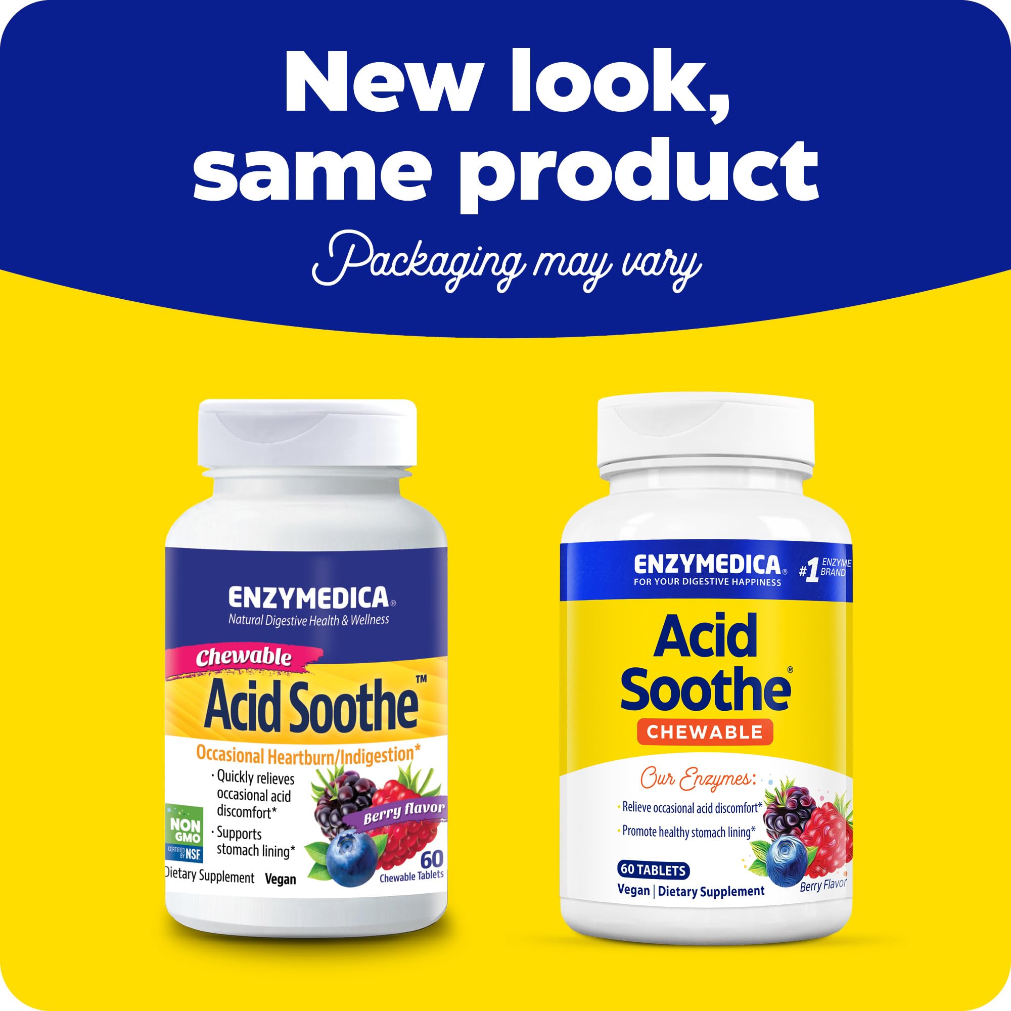 Enzymedica Acid Soothe packaging side view