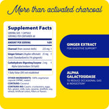 Enzymedica Activated Charcoal Capsules 60 Count on a wooden table