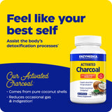 Enzymedica Activated Charcoal Capsules side view showing packaging