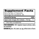 Enzymedica Apple Cider Vinegar Capsules 60 Count side view
