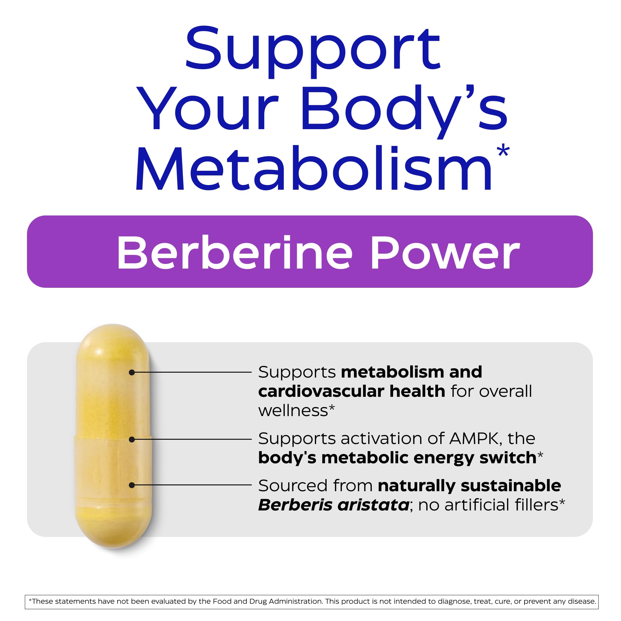 Enzymedica Berberine HCl Supplement bottle side view