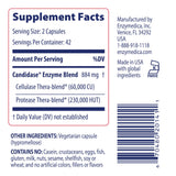 Enzymedica Candidase Multi-Enzymes Supplement 24g side view