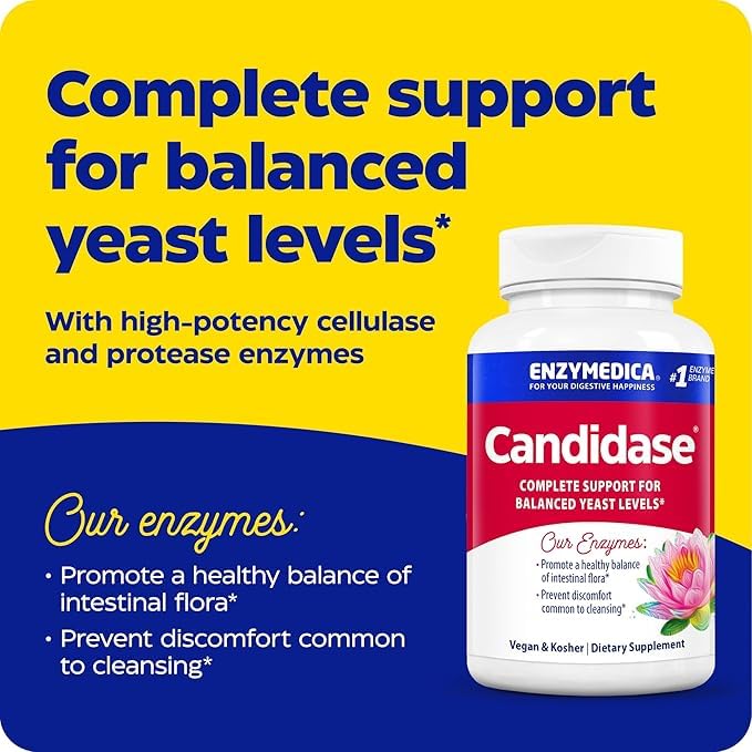 Enzymedica Candidase supplement bottle with label