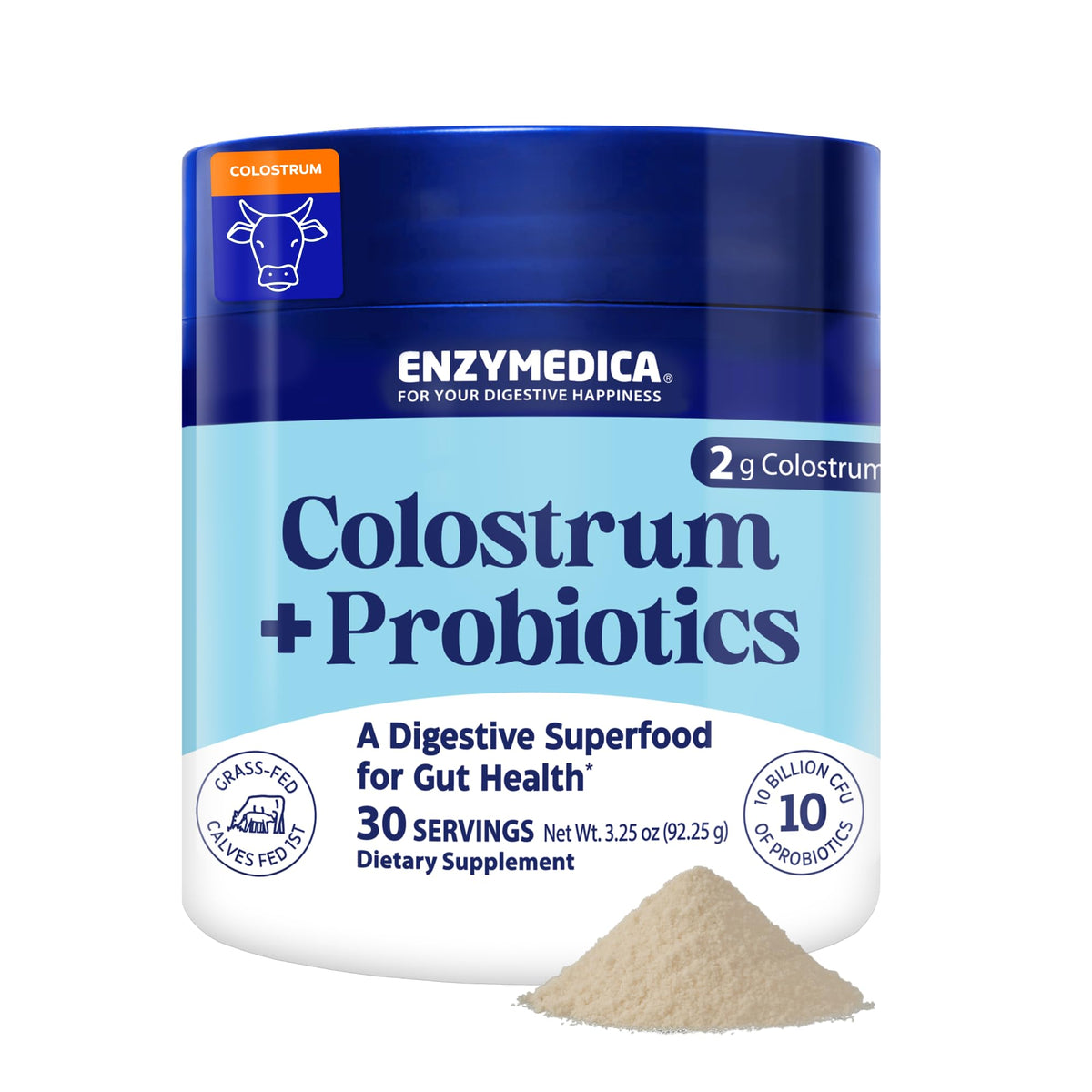 Enzymedica Colostrum + Probiotics Powder front view