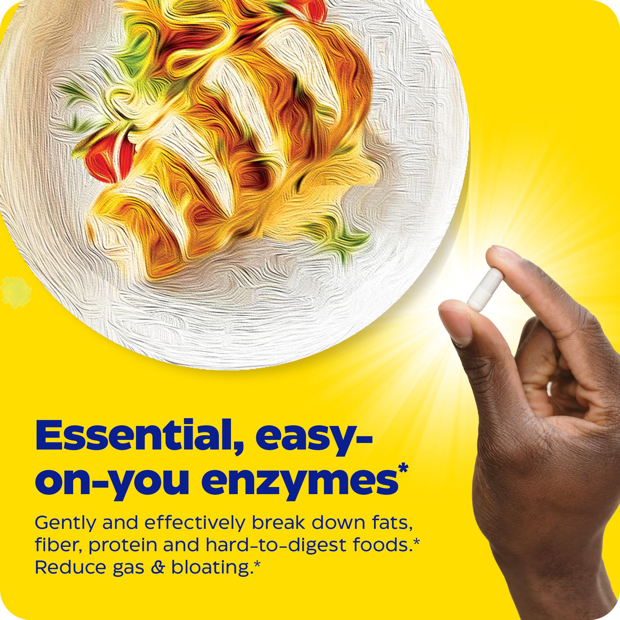 Enzymedica daily Basic Multi-Enzyme Formula with a glass of water