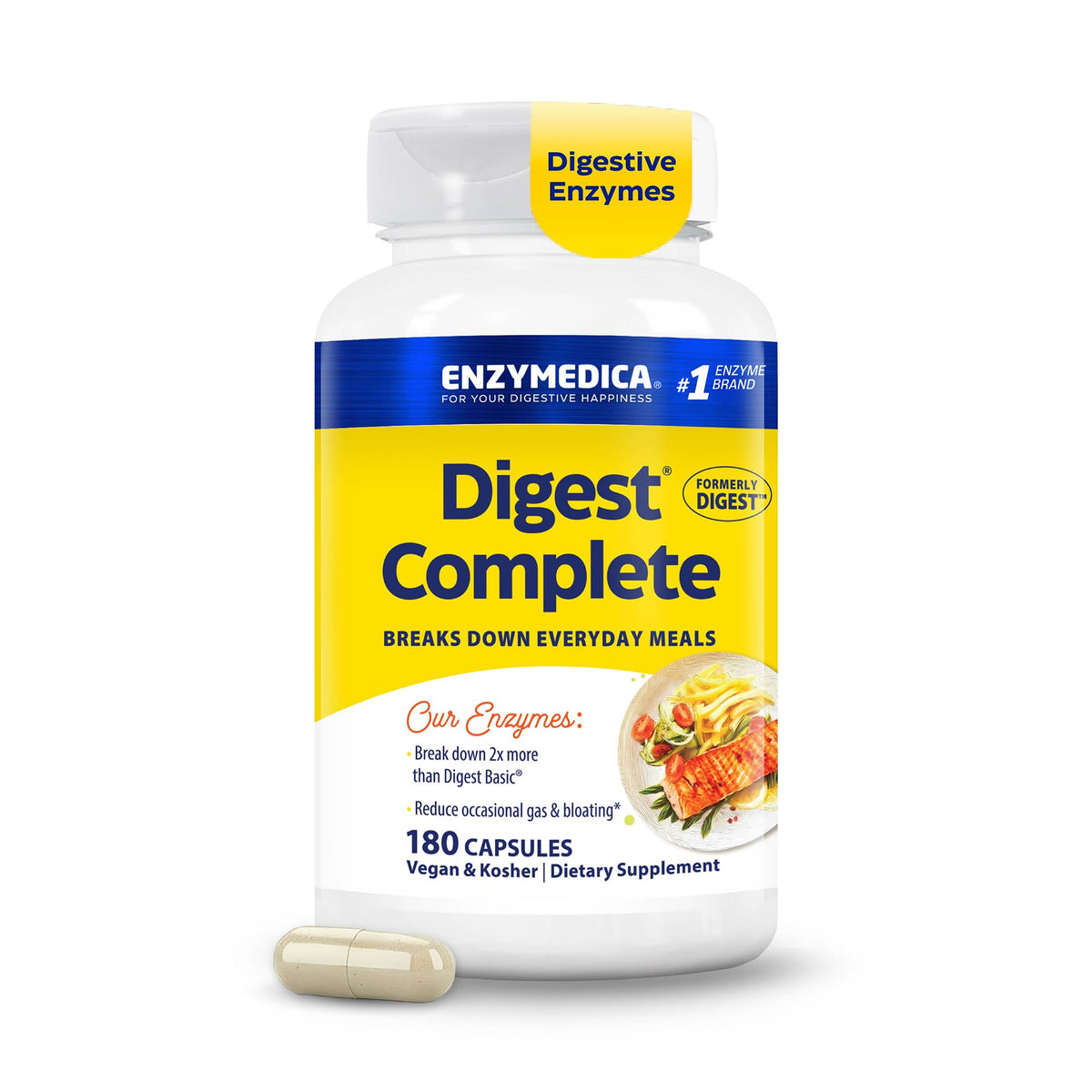 Enzymedica daily Complete Multi-Enzyme Capsules front view