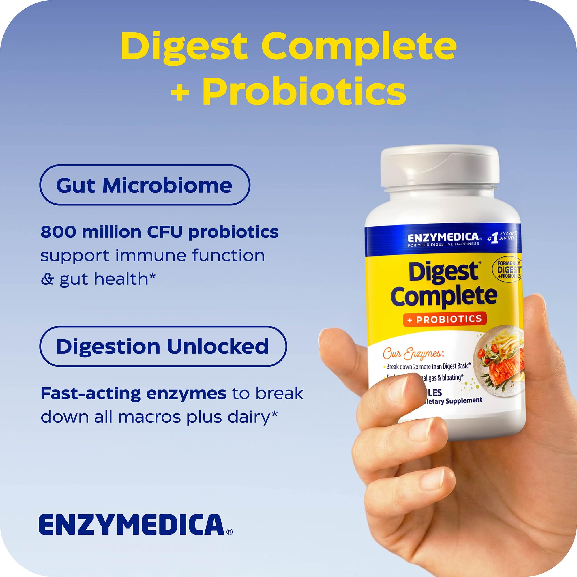 Enzymedica daily Complete + Probiotics supplement packaging