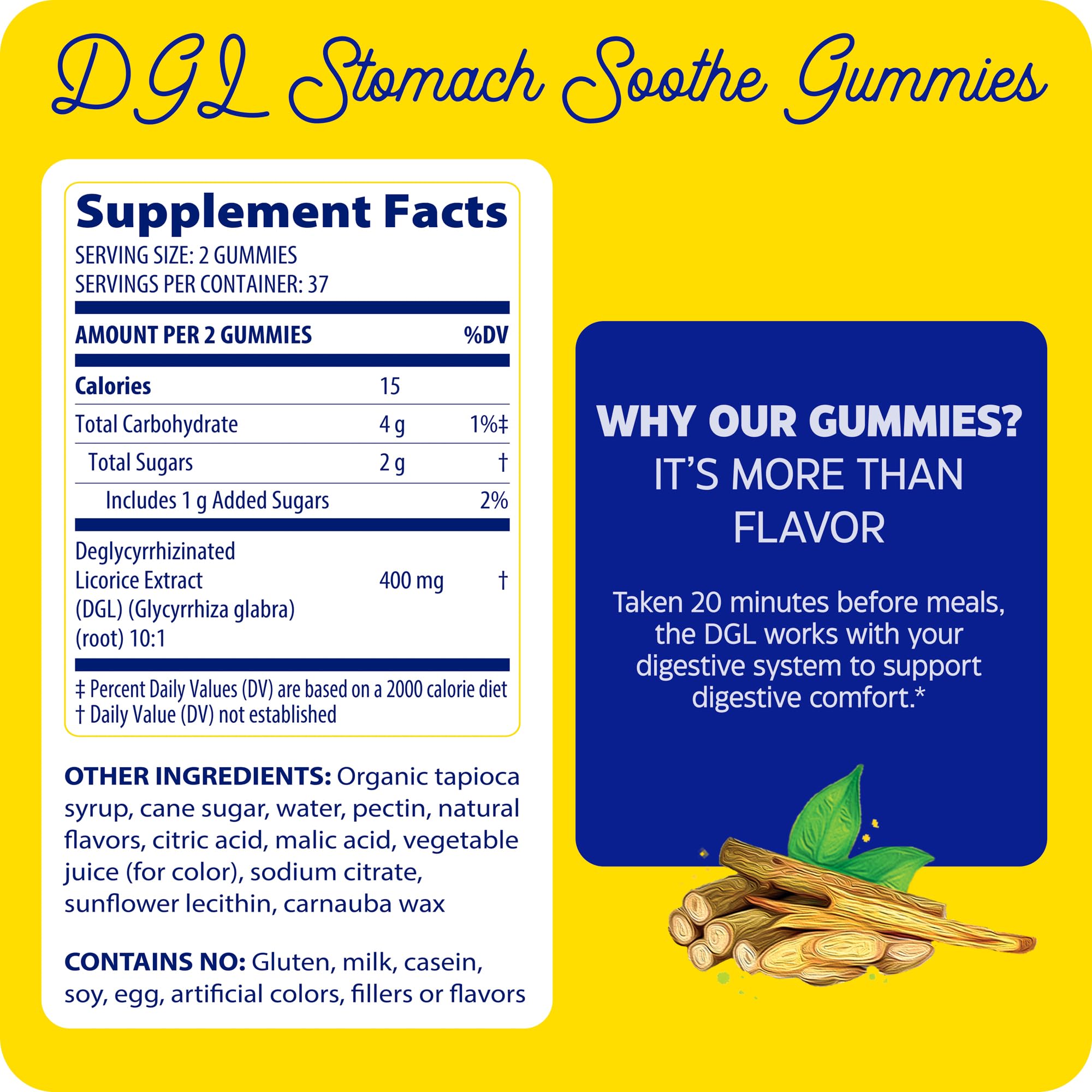 Enzymedica DGL Stomach Soothe Gummies chocolate flavour close-up