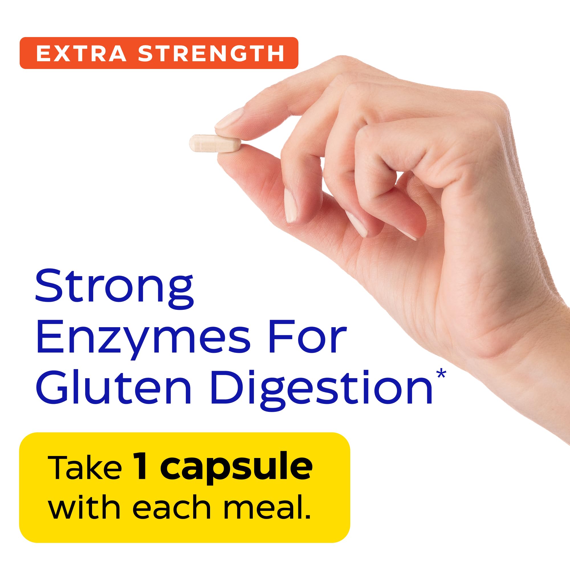 Enzymedica GlutenEase Extra Strength 45g ingredients list on packaging