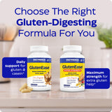 Enzymedica GlutenEase Extra Strength supplement bottle with a meal