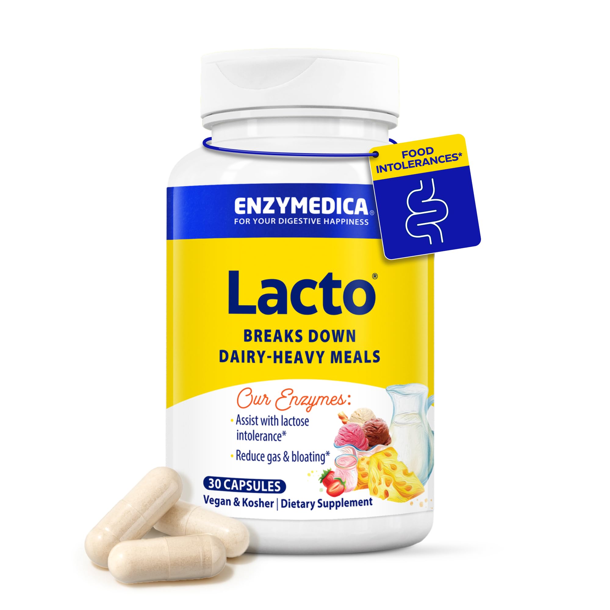Enzymedica Lactase Supplement 14g front view