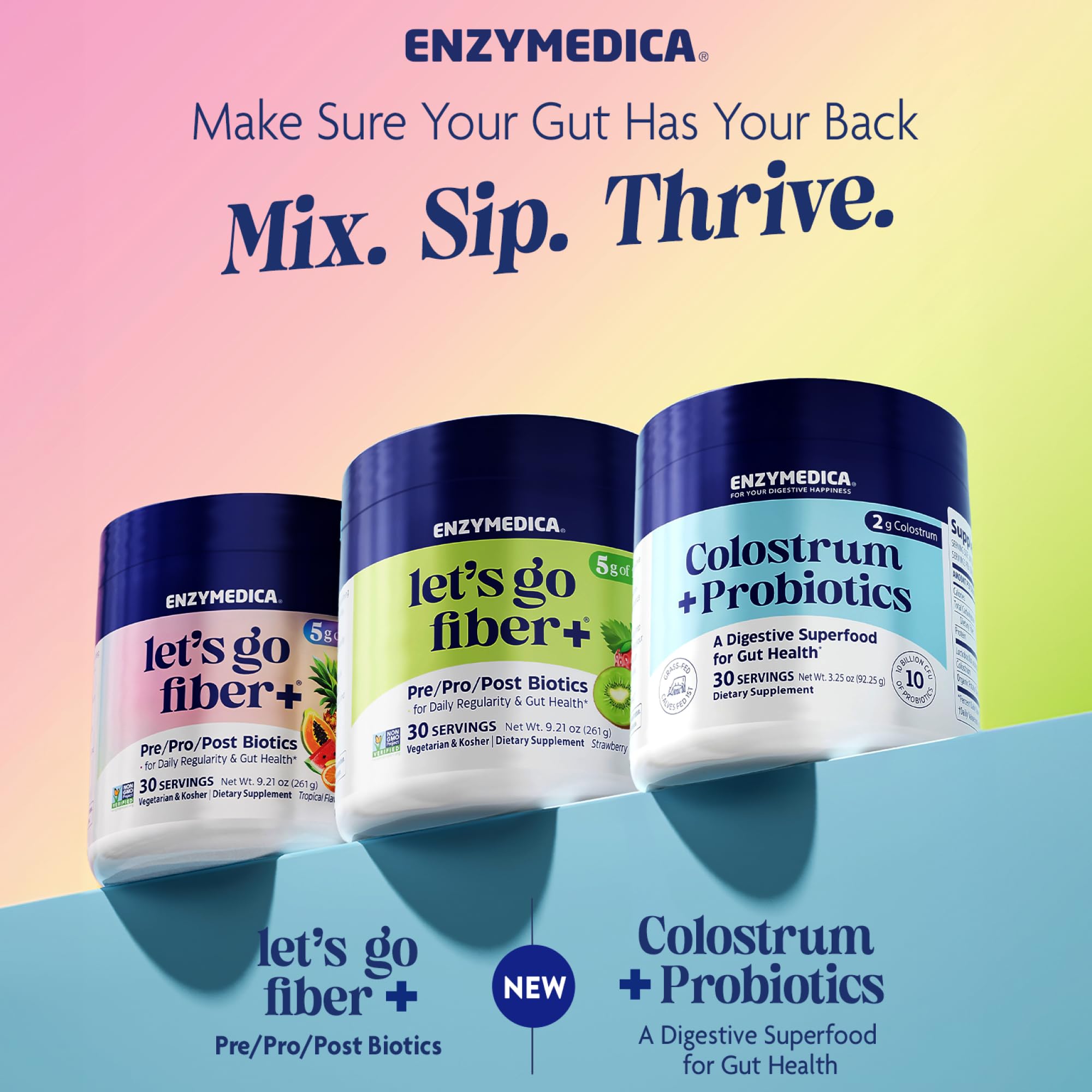 Enzymedica Let's Go Fiber+ Prebiotic Powder lifestyle scene with water