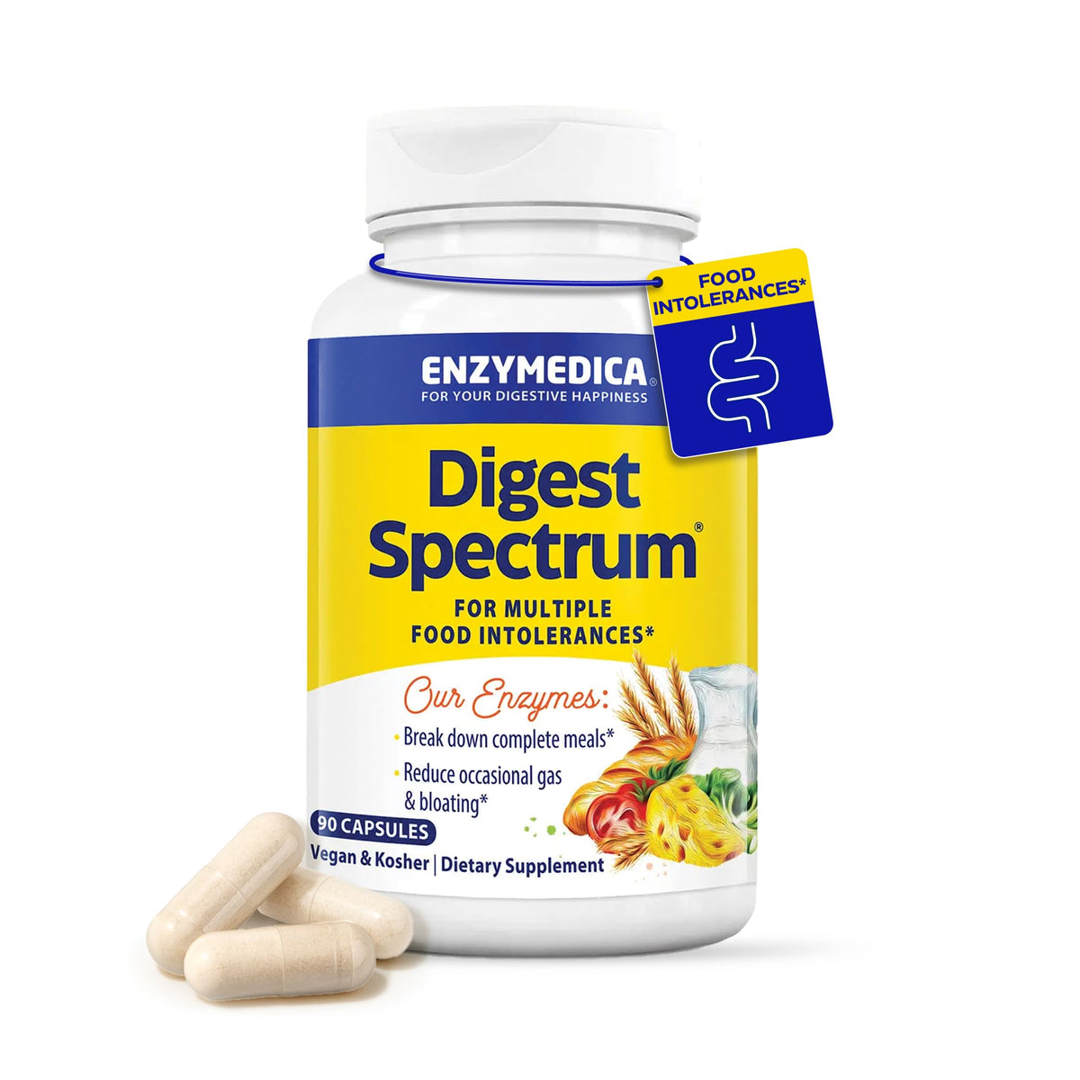 Enzymedica Multi-Enzyme Supplement 90 Capsules front view