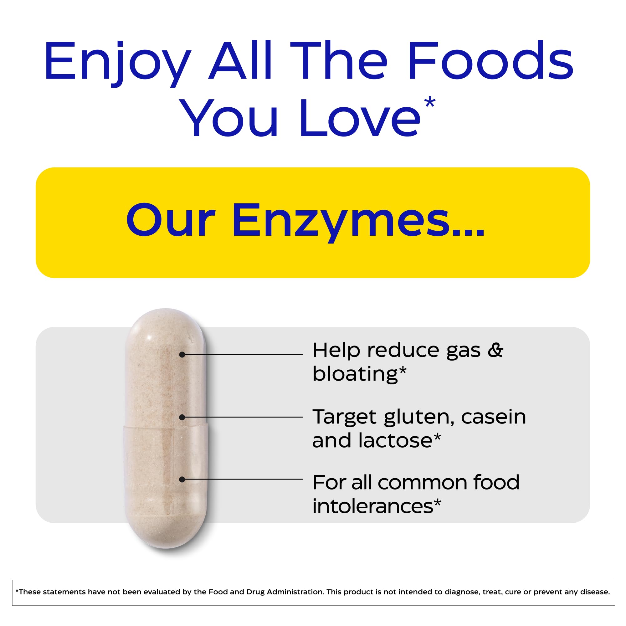 Enzymedica Multi-Enzyme Supplement 90 Capsules side view
