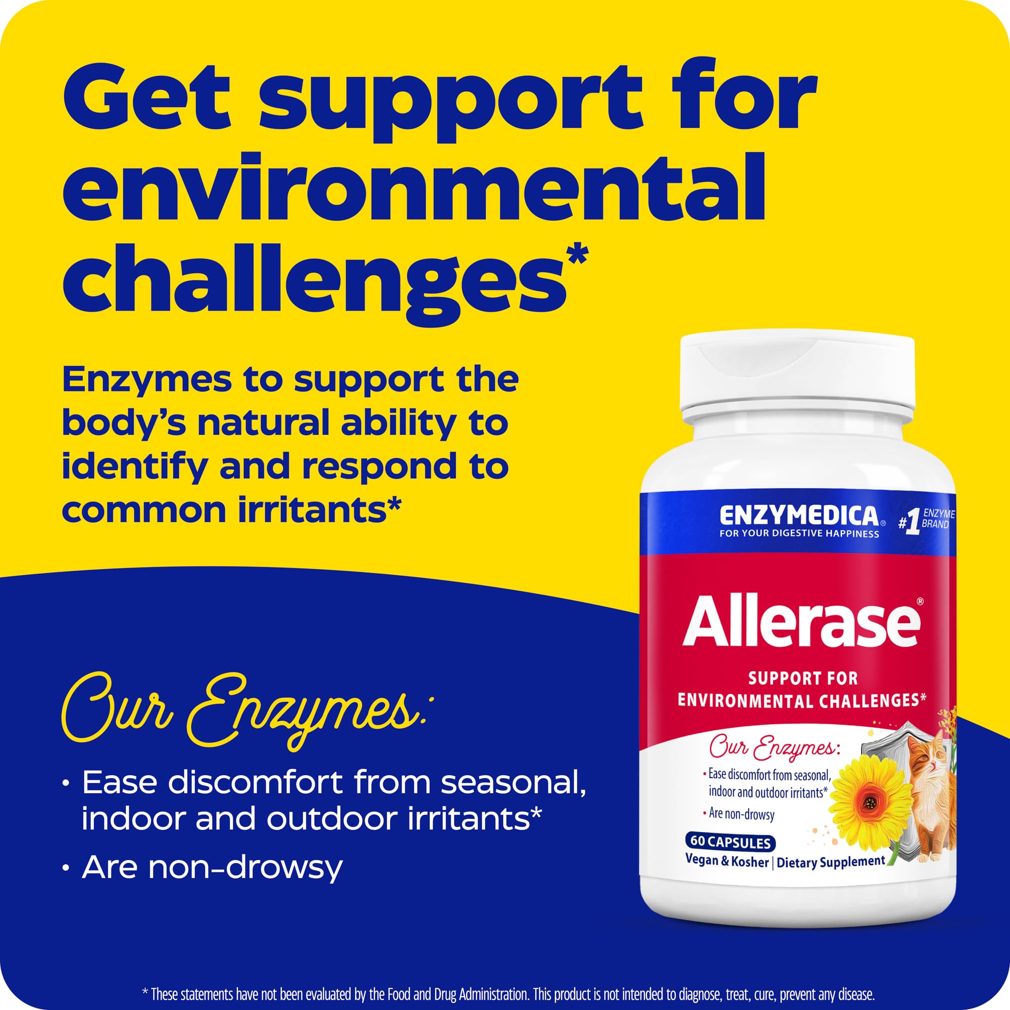Enzymedica Multi-Enzymes 14g side view of bottle