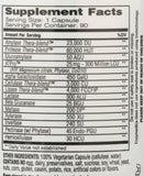 Enzymedica Multi-Enzymes 14g supplement back view