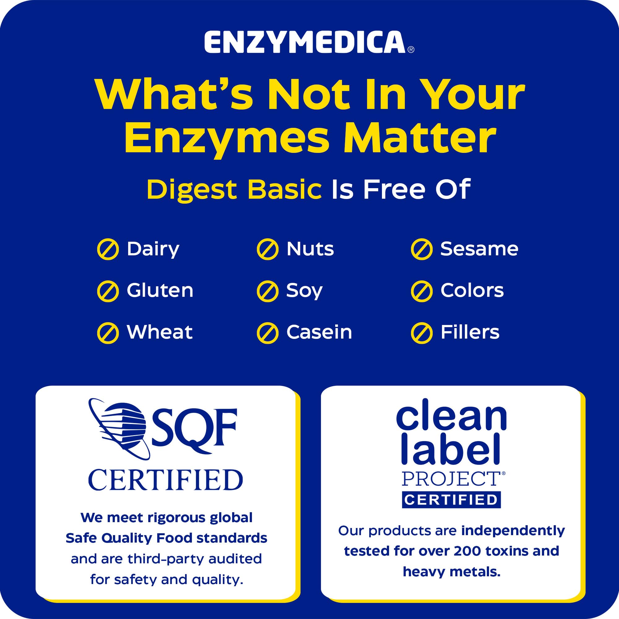 Enzymedica Multi-Enzymes product packaging with natural ingredients