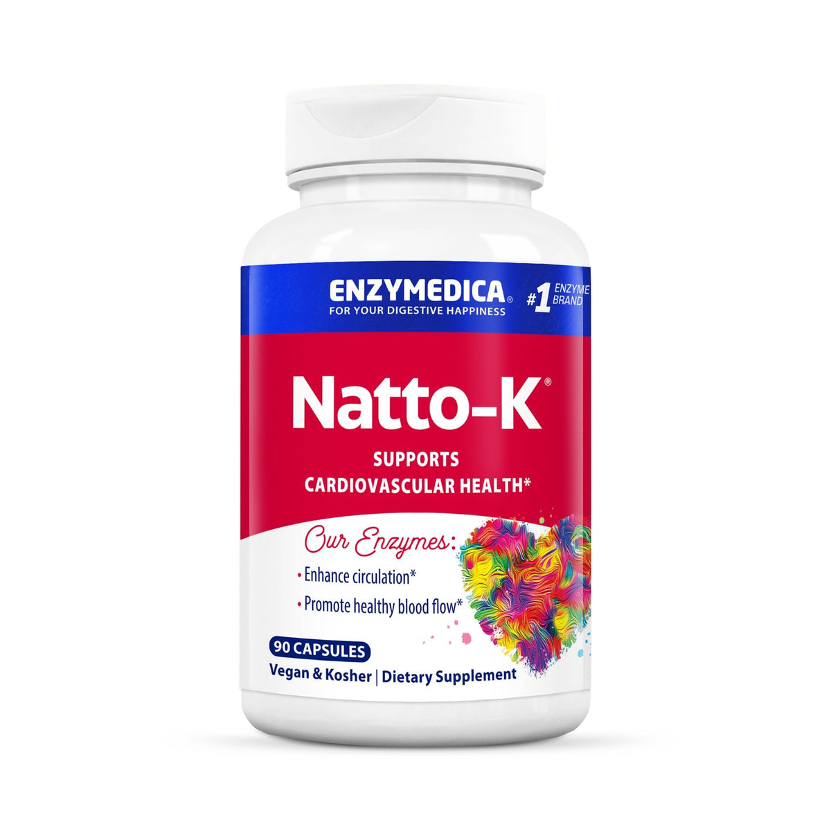 Enzymedica Multi-Enzymes Supplement 90 Capsules front view
