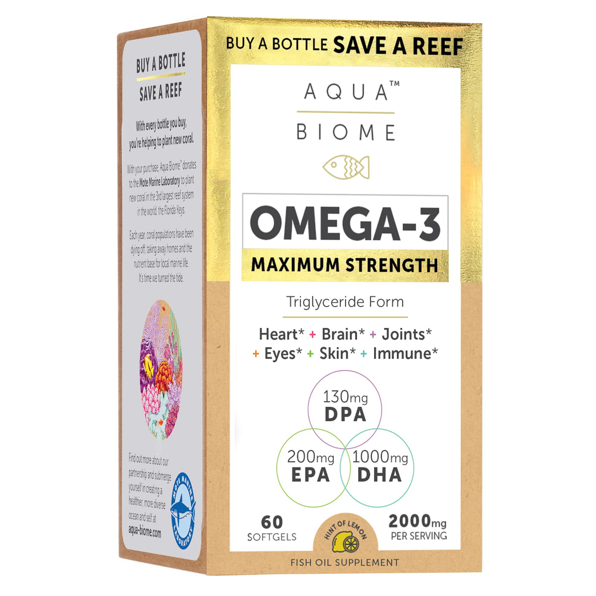 Enzymedica Omega-3 Fish Oil Softgels front view with packaging