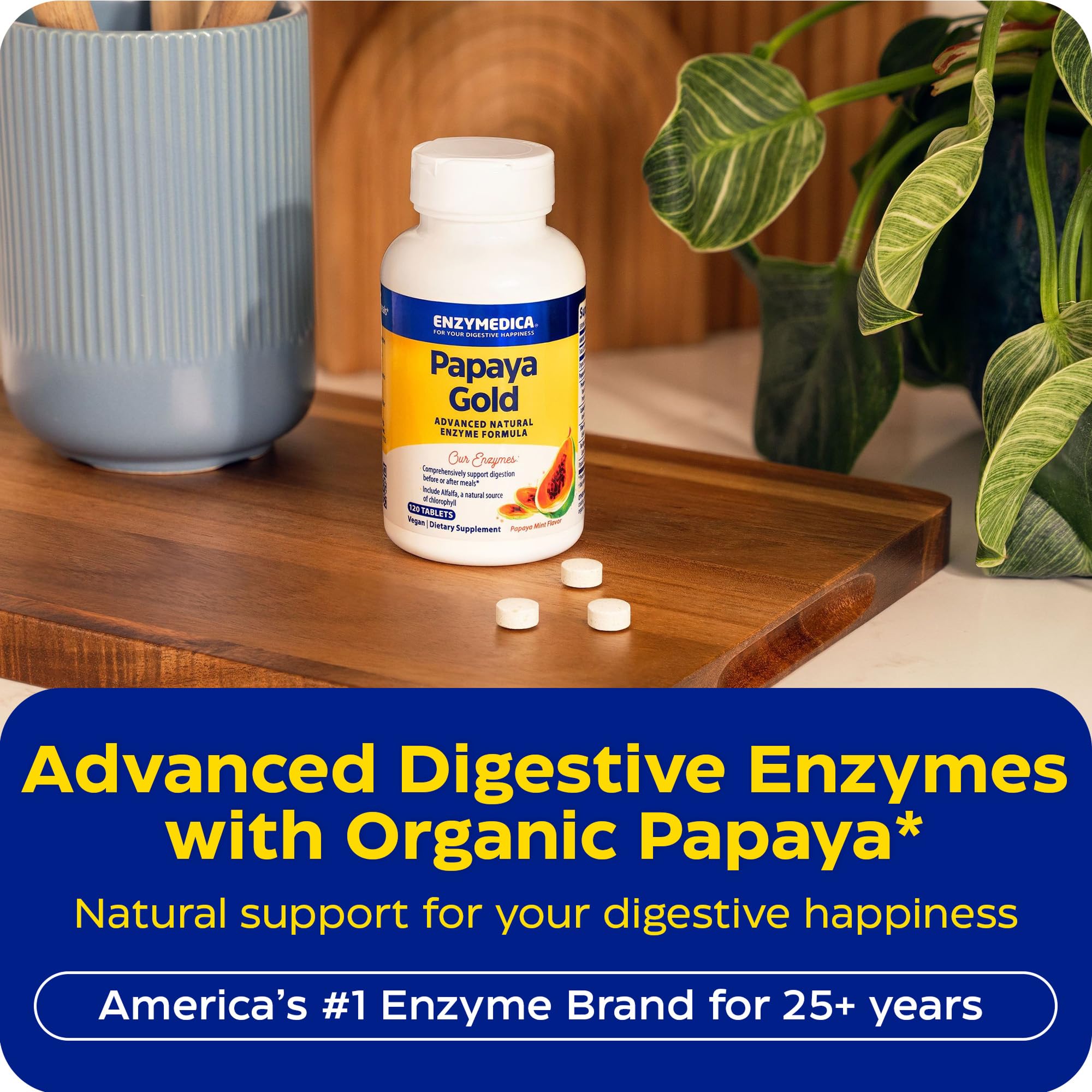 Enzymedica Papaya Gold tablet close-up
