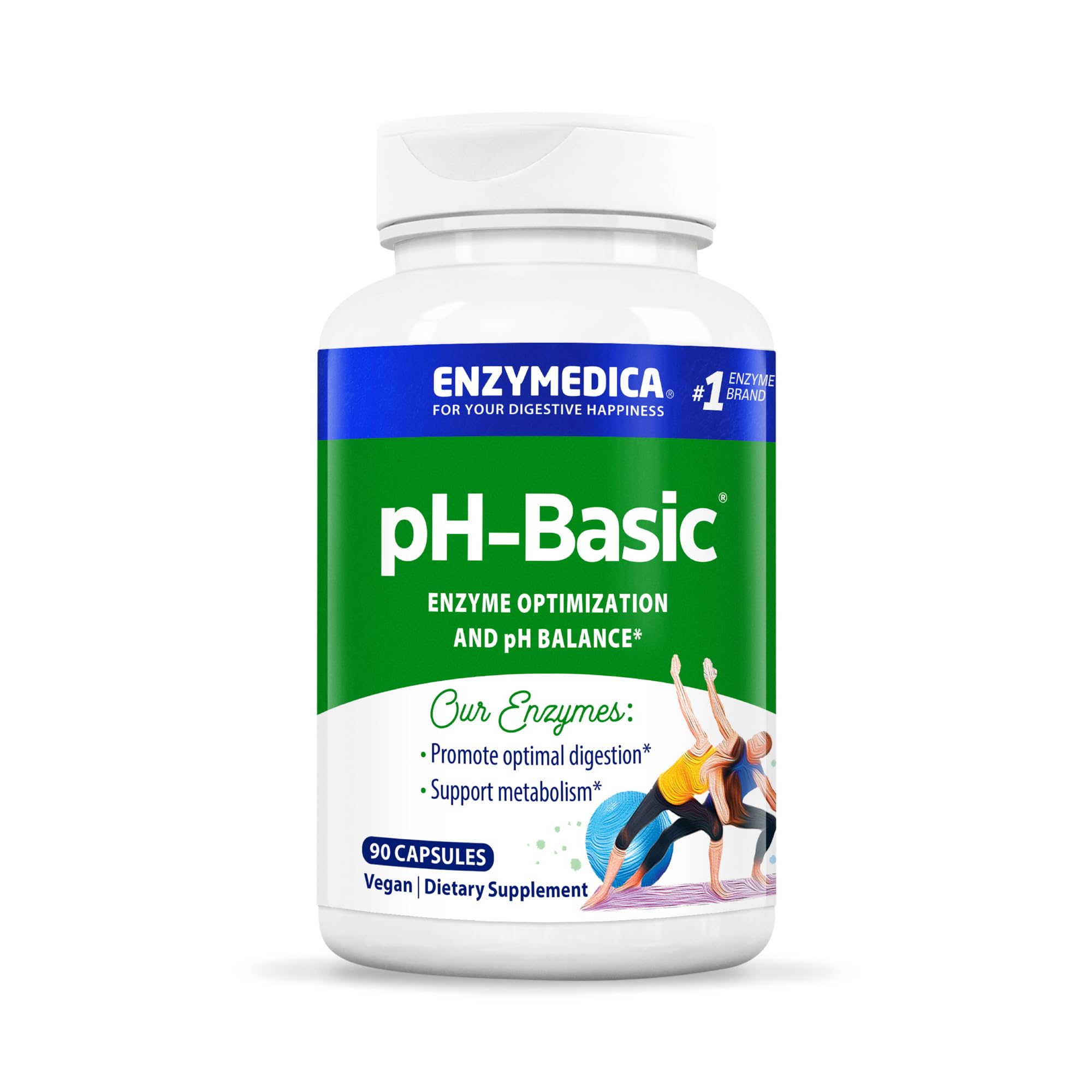 Enzymedica pH-Basic Multi-Enzyme Supplement 45g front view