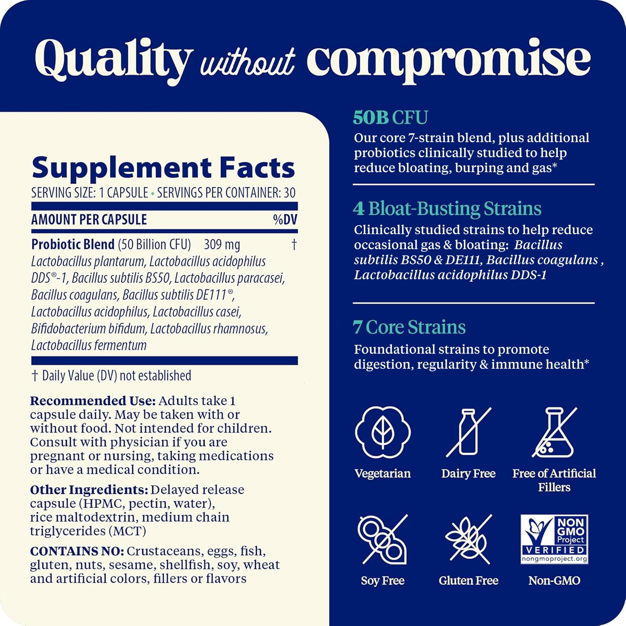 Enzymedica Probiotic Supplement back view