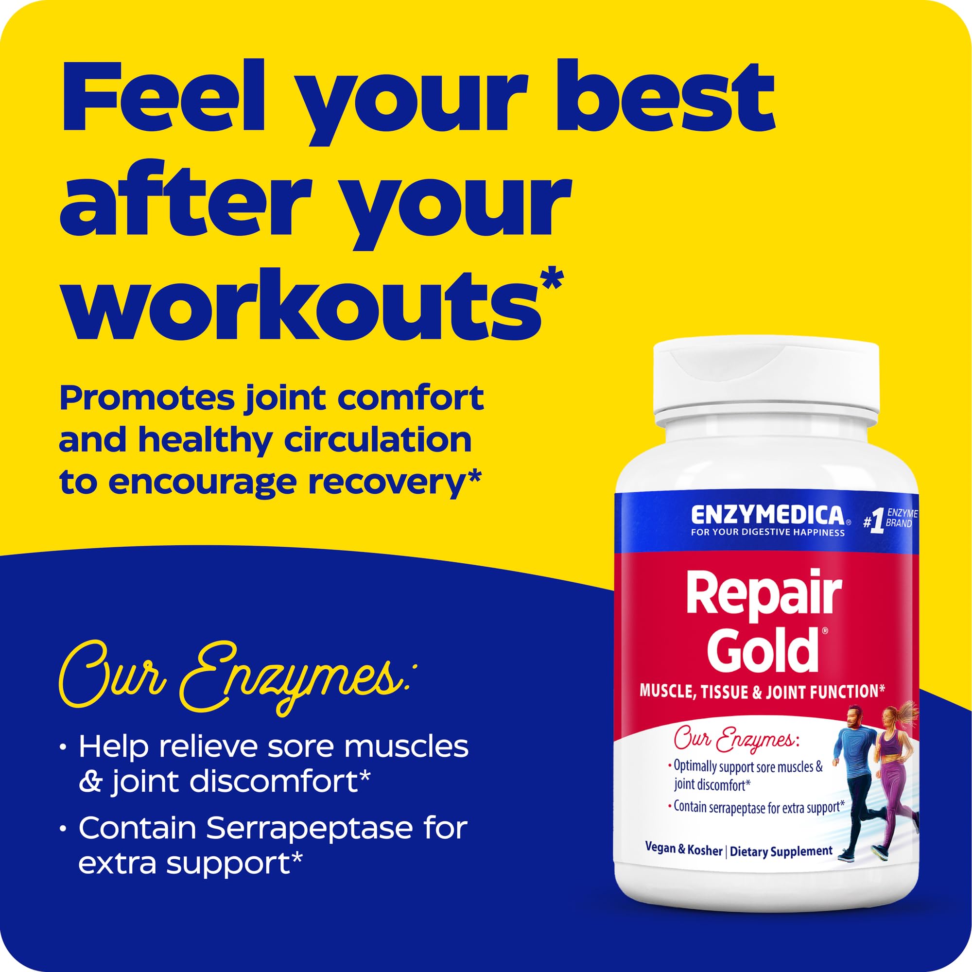 Enzymedica Repair Gold Multi-Enzyme Supplement side view