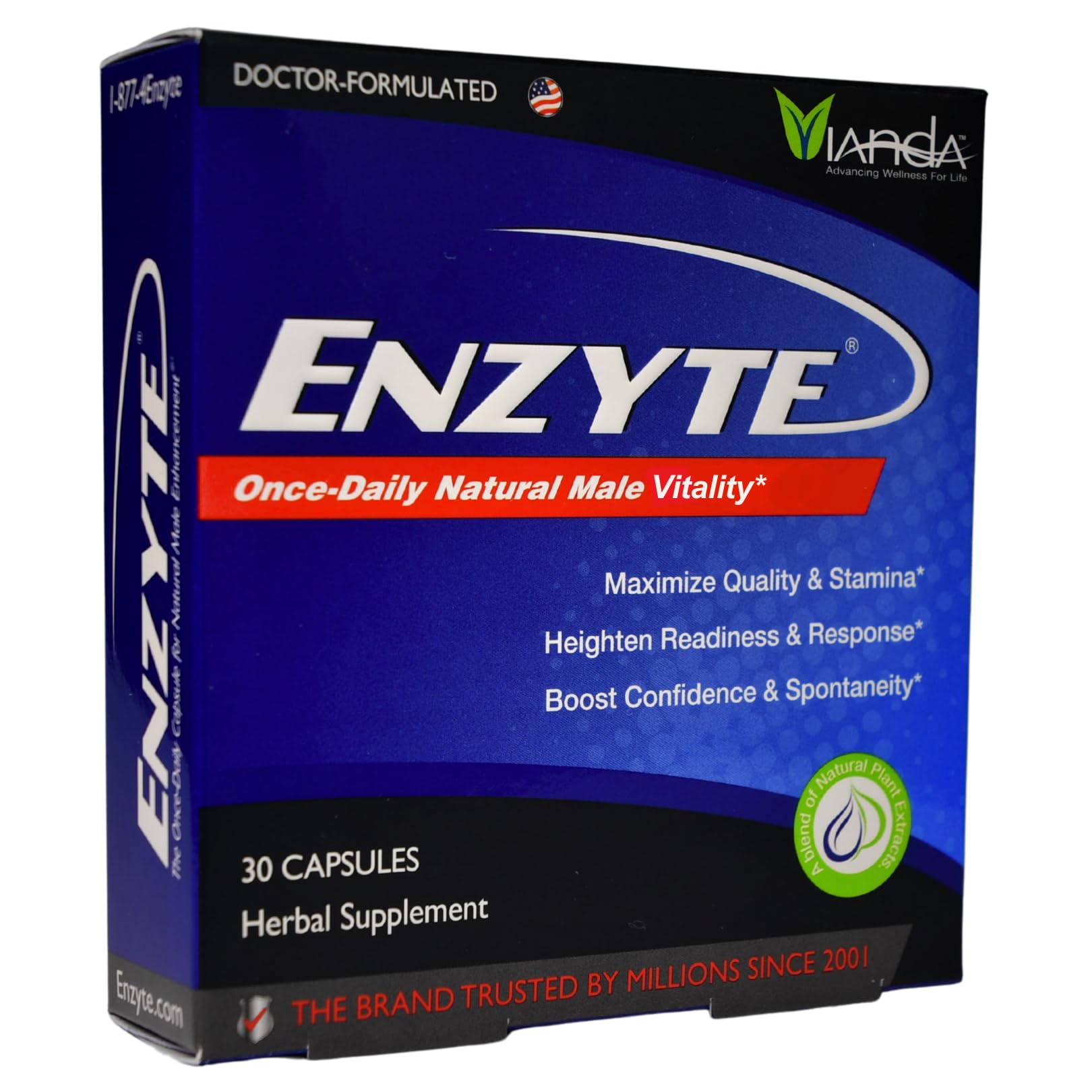 Enzyte MRC Natural Vitality Supplement 50g front view