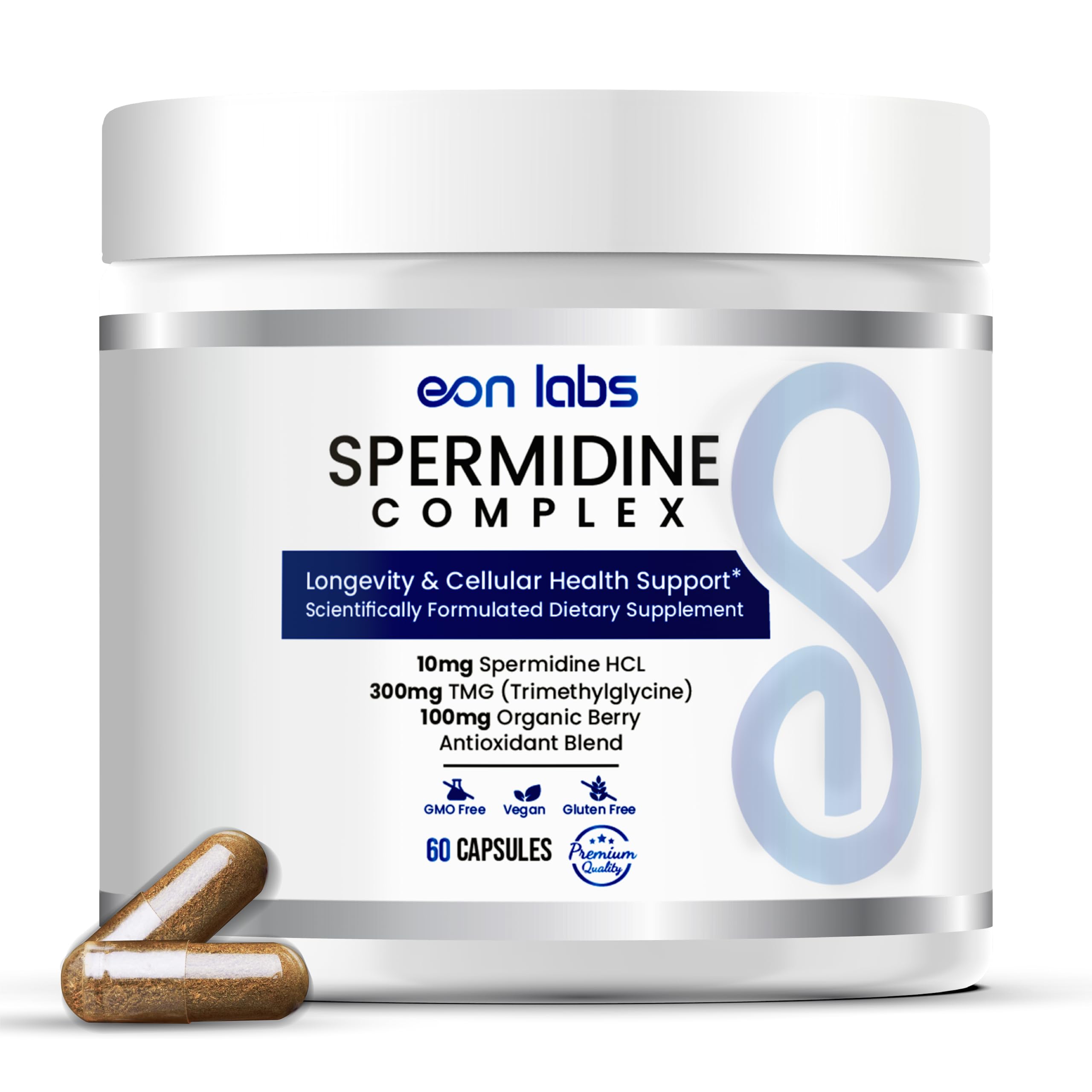 eon labs Spermidine Supplement 60 capsules front view