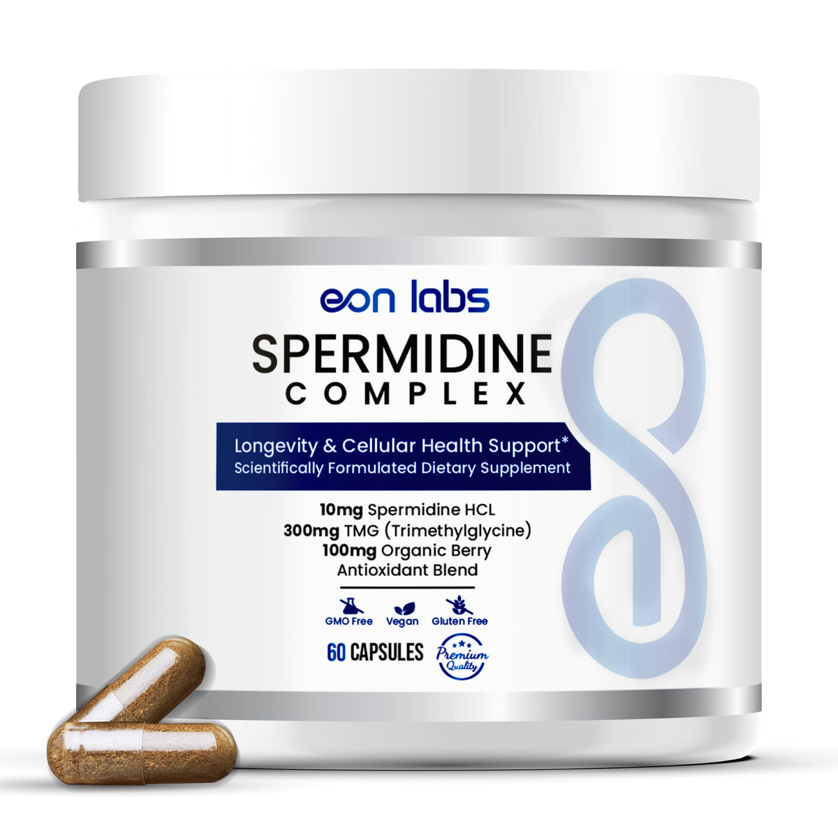 eon labs Spermidine Supplement 60 capsules front view