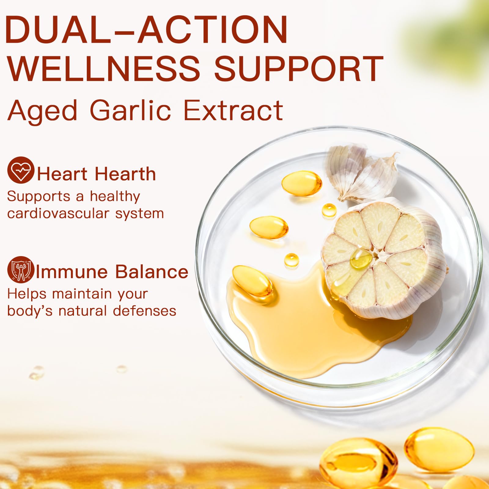 EOQIFJM Odourless Aged Garlic Extract packaging on a table