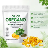 EOQIFJM Oregano Oil Softgels on a wooden table