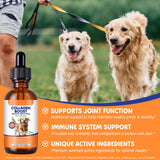 EQEIYICS Liquid Collagen Drops for Dogs side view showing dosage