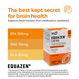 Equazen Fish Oil Chewable Capsules open showing chewable capsules