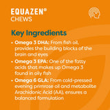Equazen Fish Oil Chewable Capsules with a glass of water