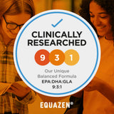 Equazen Fish Oil Chewable Capsules with a measuring spoon