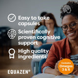 Equazen Omega 3 & 6 Capsules side view showing capsule details