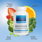 Equilife Activated Multivitamin Supplement back view with ingredient list