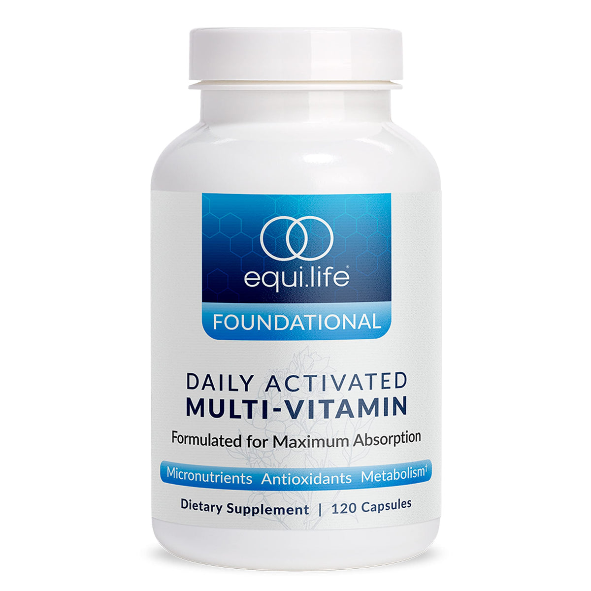 Equilife Activated Multivitamin Supplement front view with packaging