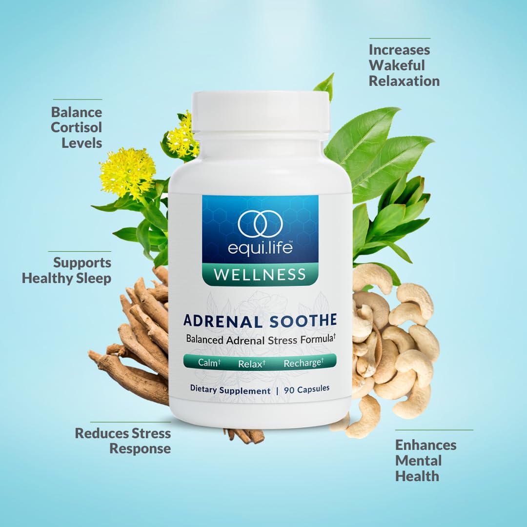 Equilife Adrenal Soothe Supplement 100g side view