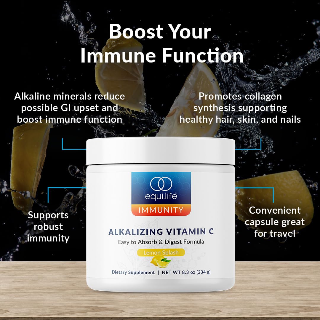Equilife Alkalizing Vitamin C Powder in a smoothie