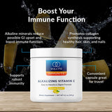 Equilife Alkalizing Vitamin C Powder in a smoothie