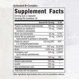Equilife B-Complex Vitamins Supplement side view with label